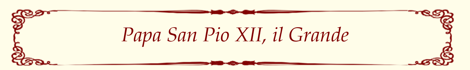 Pope Pius XII Title (Italian)